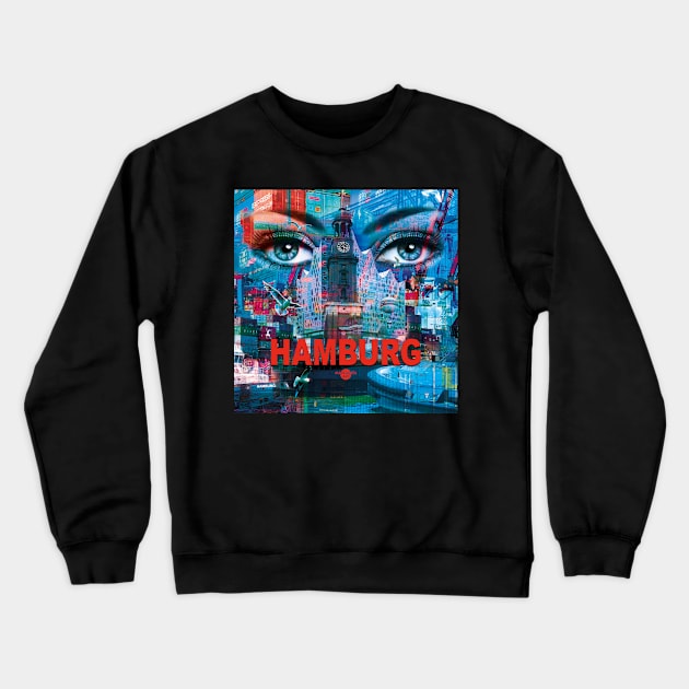 Fascination Hamburg Germany Crewneck Sweatshirt by Margarita7